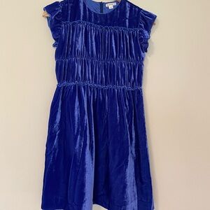 J. Crew Crewcuts velvet blue dress